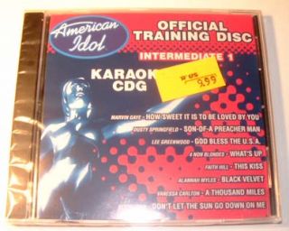 American Idol Karaoke Training CD Intermediate CDG AJ$
