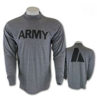 US Army Grey Army PT Long Sleeved T Shirt Small Nice