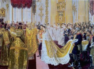 Wedding of Nicholas II and Alexandra Feodorovna .