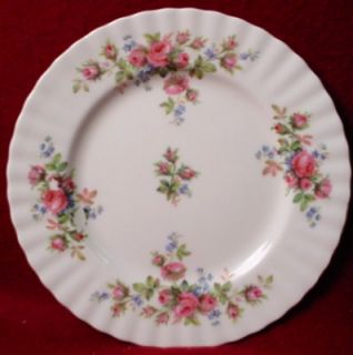 Royal Albert China Moss Rose pttrn Salad Plate Red