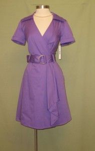 ALEX MARIE Purple Mist Bora Bora Evelyn Stretch Wrap Dress 14 NWT