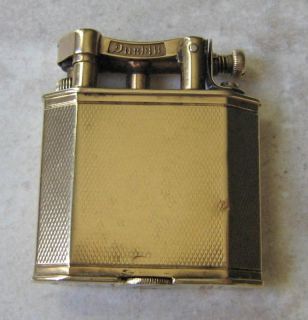 1925s Dunhill 9ct Gold Engine Turned Design Lighter
