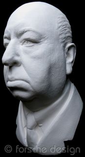 Alfred Hitchcock Life Mask Bust Sculpture from Original Vintage 