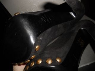 Alexander McQueen Crystal Skull Studded Peep Toe Platform Pumps Shoes 