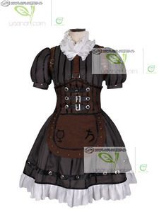    Madness Returns Alice Brown Maid Cosplay Costumes Make Women Size M