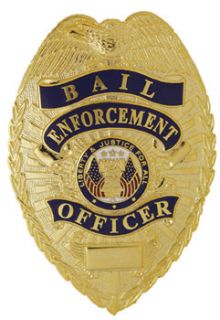 Deluxe Bail Enforcement Officer Badge Gold
