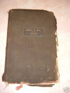 1901 EDGAR ALLAN POE POEMS LEATHER BOUND BOOK
