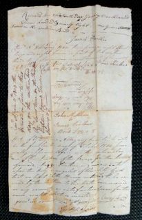   Handwritten Bond Document Allegany MD Prather Shellhorn Rev War