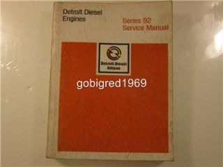 Detroit Diesel Engine Series 92 Allison Service Manual Lots More 
