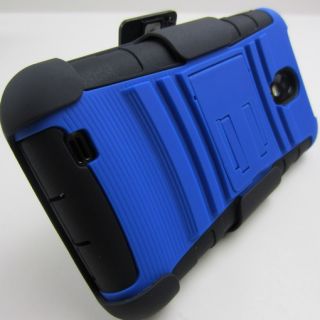 Blue Rugged Impact Case Cover Holster for Samsung Galaxy S2 s II 