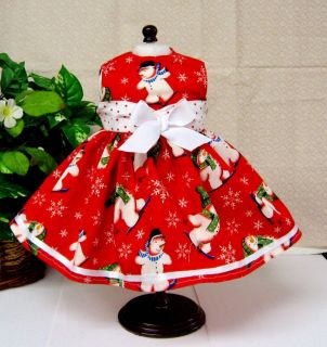 All doll clothes are sewn from new fabric. Dress has a Velcro