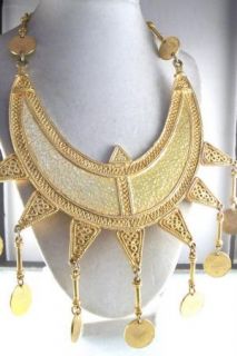 Vintage Alexis Kirk Haute Couture Byzantine Revival Necklace Huge Big 