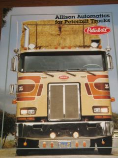 Vintage Peterbilt Allison Transmission Semi Truck Brochure Literature 