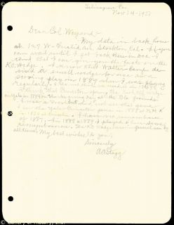 Amos Alonzo Stagg Autograph Letter Signed 11 14 1951
