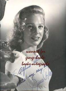 June Allyson 10x13 Vintage Signed Glamour Portrait 1945