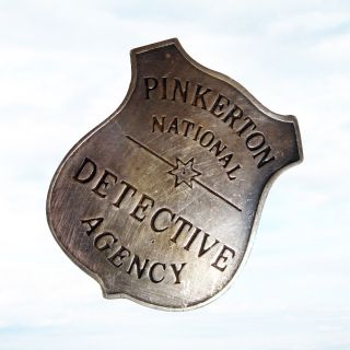Pinkerton Detective Agency 1900s Old West Police Badge