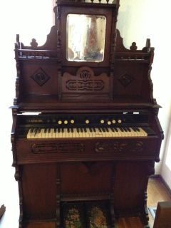 Beautiful Antique E F Allen and Sons Pump Organ