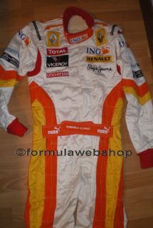Fernando Alonso Renault F1 race suit 2009 / overall Ferrari Michael 