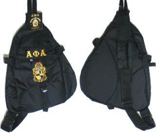 Alpha PHI Alpha 3 Letter Shield Crest Sling Backpack