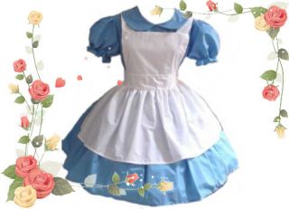 Alice in Wonderland Costume Gothic Lolita Dress Apron