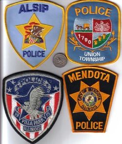 Illinois Police Department Patch Mendota IL Officer