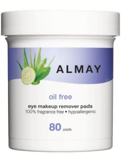 Almay Oil Free Eye Makeup Remover Pads 80 Pads Fragrance Free 