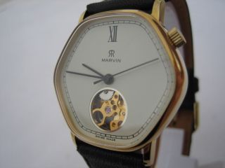 Special New See Trough Marvin Swiss Made Watch 60S