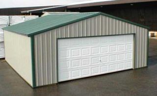24x24x8 Metal Truss Garage Barn Building 2x3 Tubular Steel Value Steel 