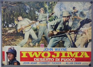 DG52 Sands of Iwo Jima John Wayne RARE Poster Italy A