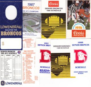   NFL Football Schedules 1976 2011 Lyle Alzado Brian Dawkins