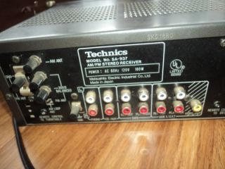 Technics Quartz Synthesizer Am FM Stereo Receiver SA 937