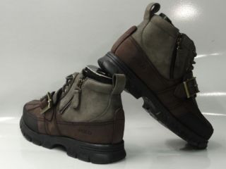 Polo Ralph Lauren Allendale Brown Black Boots Mens Size 11
