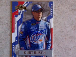 Kurt Busch Nascar Authentic Autograph Press Pass Stealth Card