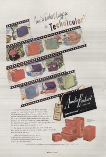 Amelia Earhart Luggage 1948 Vintage Ad Technicolor