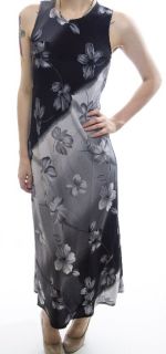 My Michelle Gray Black Ombre Floral Maxi Dress Floral Bias 
