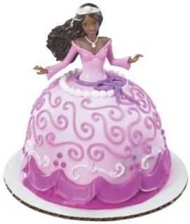 Barbie Princess Cake African American Topper Kit Set NW