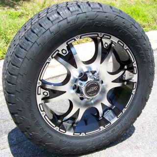20 Black American Racing Wheels Rim Nitto Terra Grappler Tires Dodge 