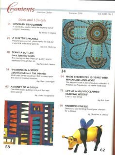 American Quilter Magazine Summer 2006 Vol 22 No. 2 ~ Foundation Pieced 