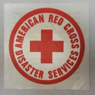 american red cross disaster services press on patch original vintage 