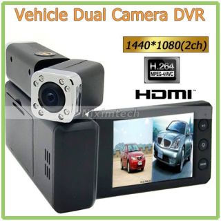 HD 1080p Dual Cam Dashboard IR Car Vehicle Camera Dual Lens Video DVR 