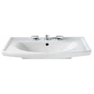 American Standard 0404 008 222 Pedestal Top Sink with 8 Centers Linen 