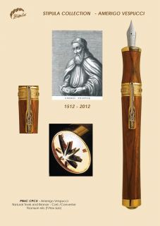 Fountain Pen Teak Wood Stipula Amerigo Vespucci Limited