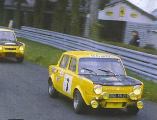 Affiche 24 H Albi Juillet 1975 Simca Racing Team 1000 Rallye 1 2 3 
