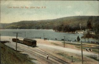 Alton Bay NH RR Train Car Across The Bay c1910 Postcard