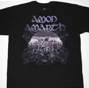 Amon Amarth Death Viking Metal Turisas Opeth in Flames New RARE Black 