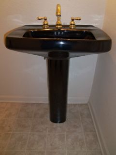 Bathroom Black Pedestal Sink Base by American Standard