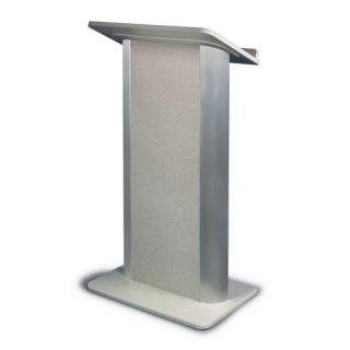 Amplivox Sound Systems Gray Granite Lectern with Satin Anodized 