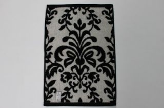 Wellesley Manor Floral Bath Towel Set Black Cream 6pc