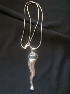 Sterling Silver Pendant by Amir Poran Israel w Chain