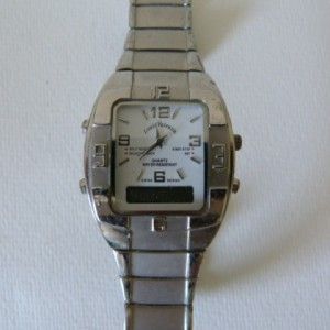   Louis Valentin Stainless Steel Analogue Digital Quartz Watch